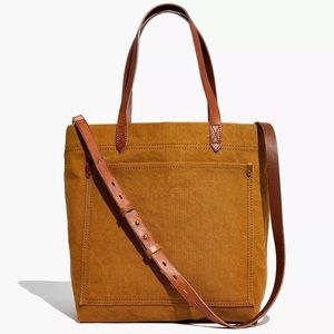 Madewell Canvas Medium Transfer Tote in Brown
